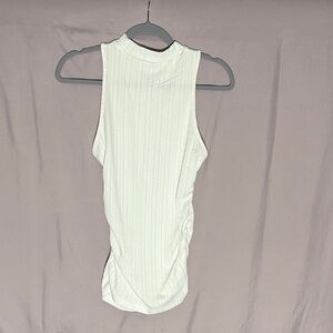White Ribbed Tank Top